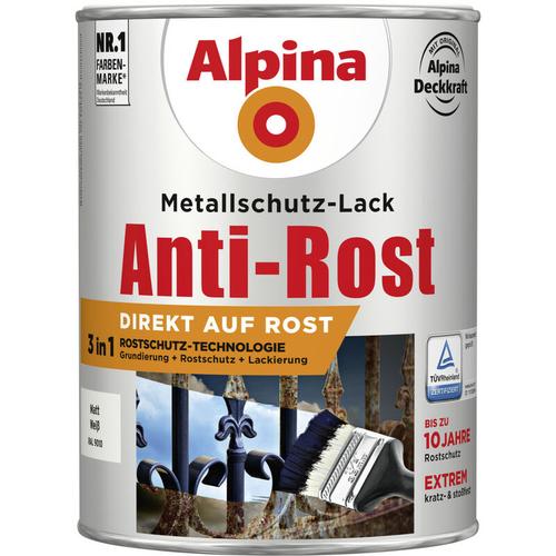 Alpina - Metallschutz-Lack Anti-Rost 25 l weiß matt Metallack Schutzlack