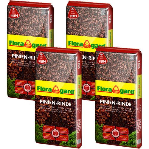 Pinienrinde Pinien Rinde Rindenmulch Rinden Mulch Bodenabdeckung sehr fein (4 x 20L) - Floragard