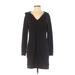 Soho JEANS NEW YORK & COMPANY Casual Dress - Sheath: Black Print Dresses - Women's Size X-Small