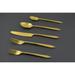 Vibhsa Brushed Golden Stainless Steel Flatware Set of 20 PC