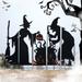 Glitzhome 34.5"H Halloween Metal Silhouette Witches Yard Stake