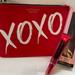 Victoria's Secret Bags | Nwt Victorias Secret Xoxo Wristlet Cosmetic Bag, Lip Plumper, & Tease Rollerball | Color: Brown/Red | Size: Os