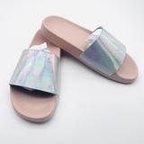Michael Kors Shoes | 1233 Michael Kors Slide Holographic Sandals Flip Flop Shoes Designer | Color: Red | Size: 10