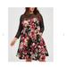 Torrid Dresses | Fit & Flare Mini Dress - Scuba Floral Black Size 2 Euc Worn 2 Times | Color: Black | Size: 2x