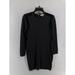 Michael Kors Dresses | Michael Kors Gray And Black Knit Long Sleeve Zipper Dress Womens Size M Stretch | Color: Black/Gray | Size: M