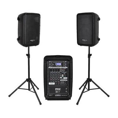 Pyle Pro PPHP28AMX PA Speaker and 300W Amplifier/Mixer DJ Kit with Two 2-Way 8