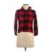 Old Navy Long Sleeve Button Down Shirt: Red Plaid Tops - Women's Size Large