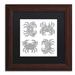 Trademark Fine Art 'Crabs' by Filippo Cardu Framed Graphic Art Canvas, Wood in Black/White | 16 H x 16 W x 1.25 D in | Wayfair ALI2770-W1111BMF