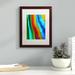 Latitude Run® 'River Runs Through Vertical 2' Giclée Framed Graphic Art on Canvas Canvas, Wood in Black/Blue/Green | 14 H x 11 W x 0.5 D in | Wayfair