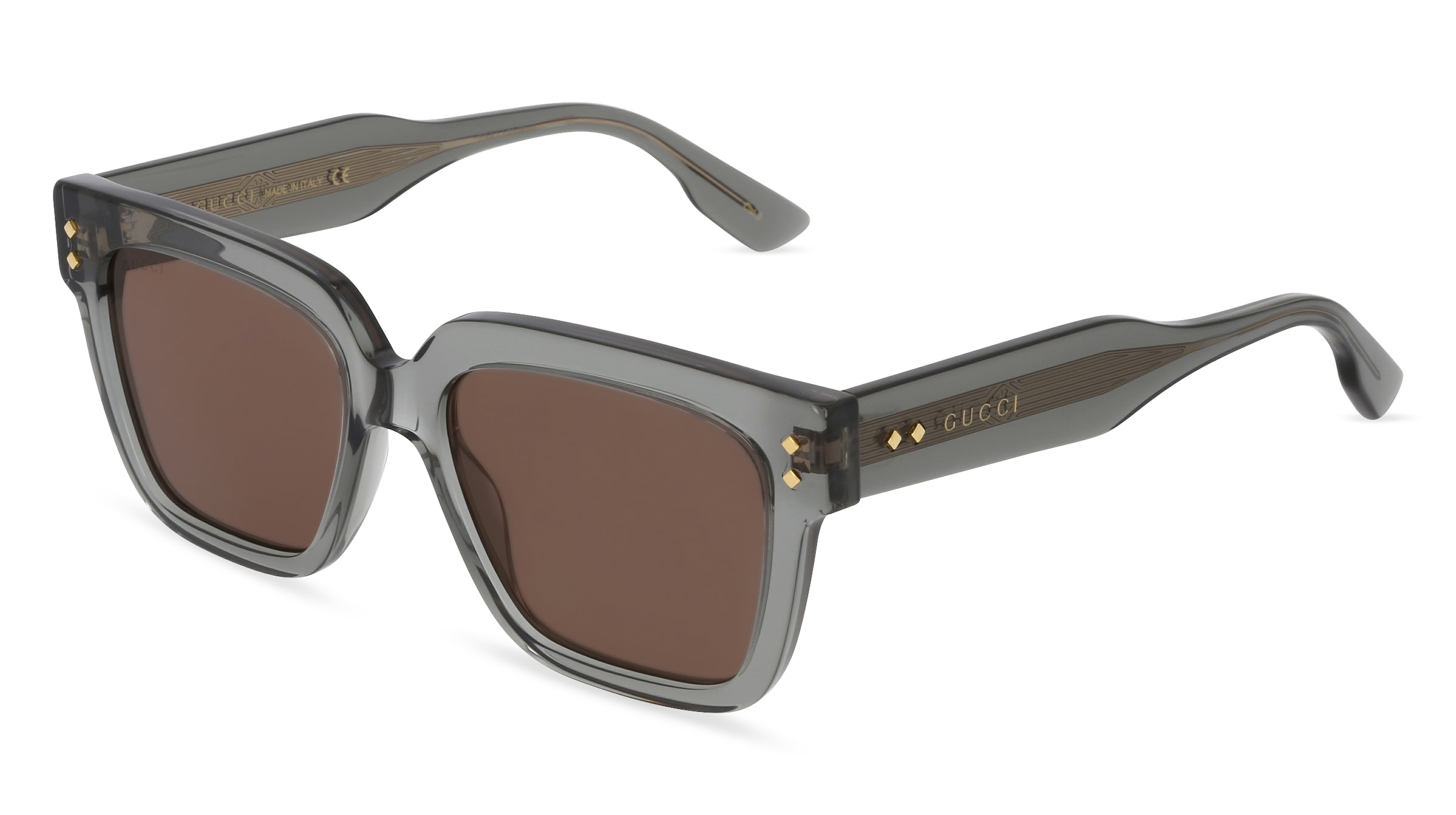Gucci GG1084S Unisex-Sonnenbrille Vollrand Quadratisch Acetat-Gestell, grau
