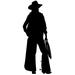 Wet Paint Printing Cowboy Silhouette Cardboard Standup | 76 H x 30 W x 1 D in | Wayfair SP12462