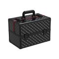 Schminkkoffer schwarz Kosmetikkoffer Alu Werkzeugkoffer Nagel Koffer Beauty Case 34,7 x 22,2 x 25