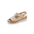 Avena Damen Hallux Velours-Sandalenschuh Beige