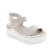 Odelia Wedge Sandal - White - MIA Heels