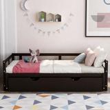 Contemporary Style Extending Daybed with Trundle, Wooden Daybed with Trundle