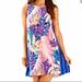 Lilly Pulitzer Dresses | Lilly Pulitzer Jackie Silk Shift Dress In “Off The Grid” Xs | Color: Blue/Pink | Size: Xs