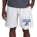 Men's Concepts Sport White/Charcoal Tampa Bay Lightning Alley Fleece Shorts
