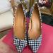 J. Crew Shoes | J. Crew Black & White Gingham Bow Kitten Heels | Color: Black/White | Size: 8.5