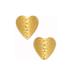 Kate Spade Jewelry | Kate Spade Metal Petal Heart Stud Earrings In Hammered Metal | Color: Gold | Size: Os