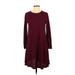 Old Navy Casual Dress - A-Line: Burgundy Solid Dresses - Women's Size Small