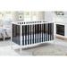 Wood Toddlers Bed Island Crib White & Black