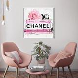 Etta Avenue™ Teen Fashion & Glam Dripping Roses & Fashion Books Books - Wrapped Canvas Graphic Art Print Canvas in Pink/White | Wayfair