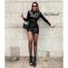 Zara Dresses | Blogger's Fave! Zara Black Faux Leather Mini Dress Sz Xs, L Nwt | Color: Black | Size: Various
