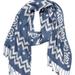 Rebecca Minkoff Accessories | Ikat Fringe Scarf Rebecca Minkoff | Color: Blue/White | Size: Os