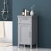 Red Barrel Studio® Kamiya 16" W x 30.5" H x 12.5" D Free-Standing Bathroom Cabinet Manufactured Wood in Gray | 30.5 H x 16 W x 12.5 D in | Wayfair