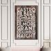 Art Remedy San Frans Big Names Wood - Textual Art Print on Canvas in Brown/White | 54 H x 36 W x 2 D in | Wayfair 17066_36x54_CANV_BFL