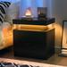 Ivy Bronx Bedside Table w/ 2 Drawers, Led Nightstand Wooden Cabinet Unit w/ Led Lights For Bedroom | 20.5 H x 19.3 W x 13.7 D in | Wayfair