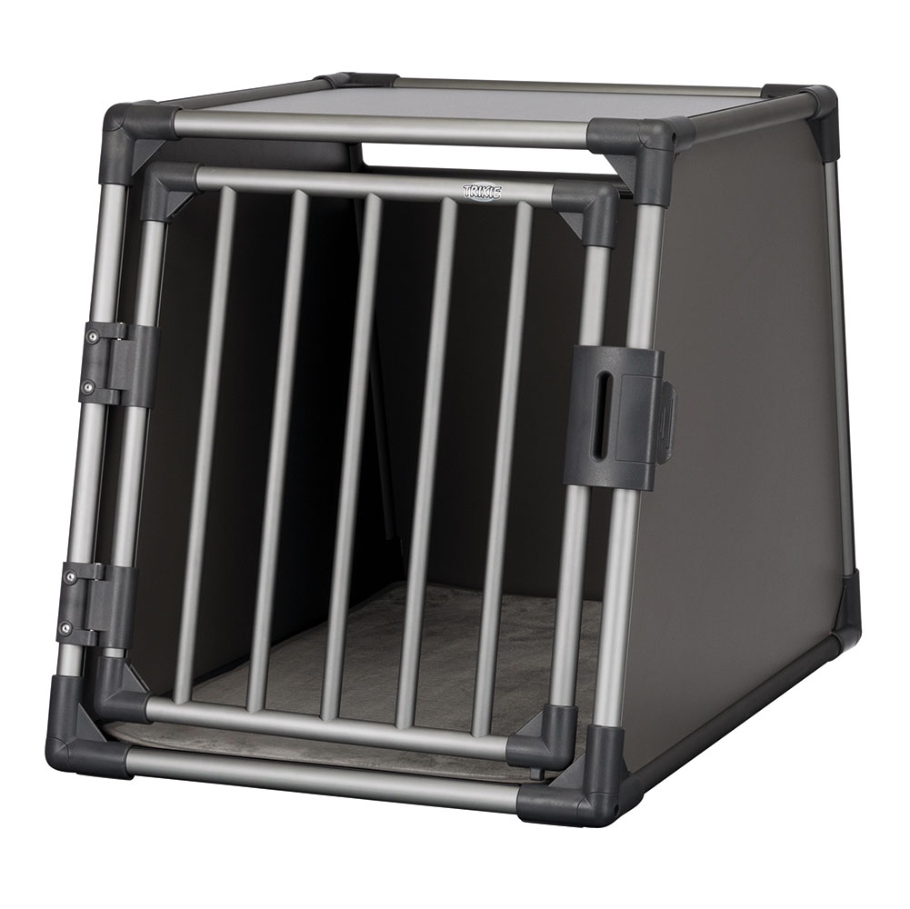 Trixie Aluminium Transport Box Graphite Size M-L: 65x61x86cm (HxWxD)