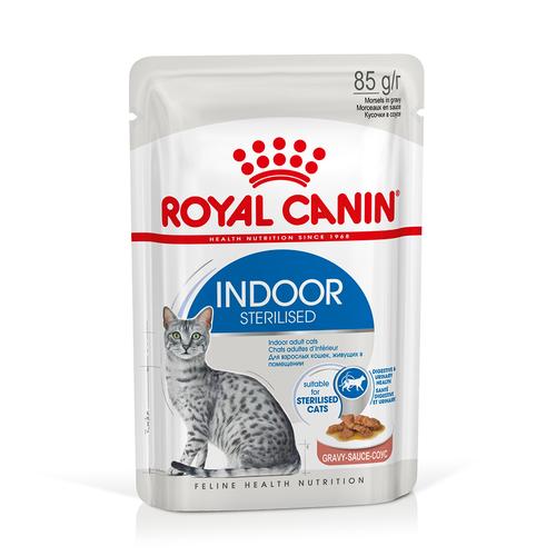 12x85g Indoor Sterilised in Gravy Royal Canin Wet Cat Food