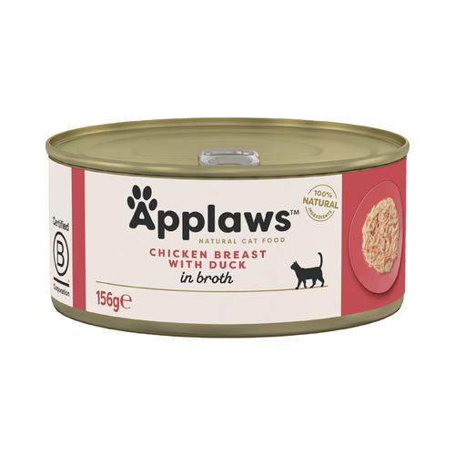 6x156g Chicken with Duck Applaws Wet Cat Food