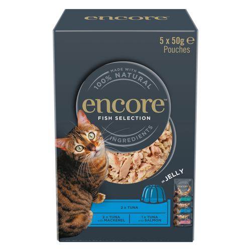 5x50g Ocean fish in Jelly Pouches Encore Wet Cat Food