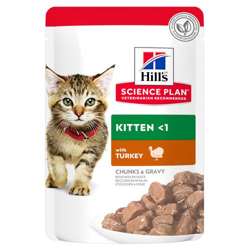 12x85g Turkey Kitten Pouches Hill's Science Plan Wet Cat Food