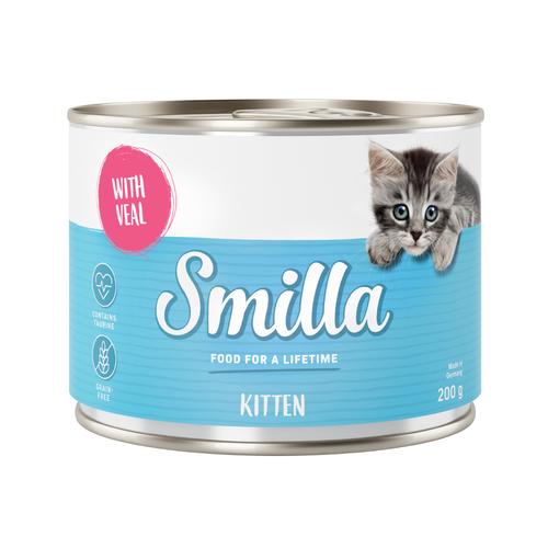 6x200g Kitten with Veal Smilla Wet Cat Food