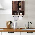 Gracie Oaks Jodiann 19.3" W x 23.3" H x Wall Mounted Bathroom Cabinet Manufactured Wood in Brown | 23.3 H x 19.3 W x 8 D in | Wayfair