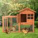 Aylmar Tucker Murphy Pet™ Wooden Chicken Coop 2-story Rabbit Hutch Indoor Outdoor Use Gray+white+black Metal (provides the best ventilation)/Solid Wood (common for Rabbit Hutches) | Wayfair