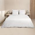 Housse de couette satin de coton 200x200 blanc