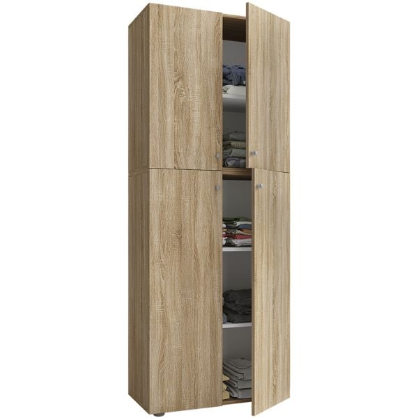 VCM Morgenthaler Aktenschrank 5 OH breit braun, 70.2x183x39 cm