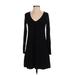Express Casual Dress - Sweater Dress: Black Solid Dresses - Women's Size Small