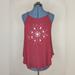 American Eagle Outfitters Tops | American Eagle Maroon Flowy Multistrap Graphic Tank Top | Color: Red/White | Size: Xs