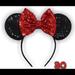Disney Costumes | Disney Minnie Ears | Color: Black/Red | Size: Osg