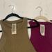 Free People Tops | Free People Ribbed High Neck Racerback Tank Tops Size M | Color: Green/Purple | Size: M