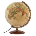 TECNODIDATTICA –Nova Rico Antiquus Globe | Illuminated and revolving | Base in premium beechwood and metallic graduated meridian | Cartography in English and with antique looking finish | 12"/30cm