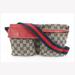 Gucci Bags | Gucci Red X Navy Monogram Gg Belt Bag Waist Pouch Fanny Pack 30g420s | Color: Brown | Size: 12"L X 1"W X 7"H