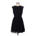 One Clothing Casual Dress - A-Line: Black Jacquard Dresses - Women's Size Small