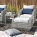 Wade Logan® Castelli 5-Piece Rattan Conversation Set w/ Cushions Synthetic Wicker/All - Weather Wicker/Wicker/Rattan in Gray | Outdoor Furniture | Wayfair