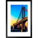 Latitude Run® Manhattan Bridge Sunset By Chris Lord Photo Matted Framed Art Print Wall Decor 20X26 Inch Paper | 26 H x 20 W x 1.5 D in | Wayfair